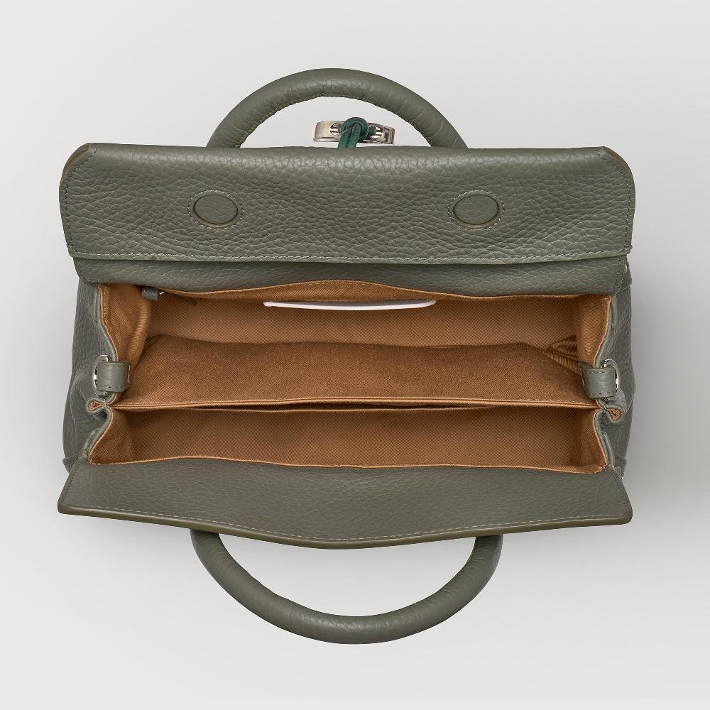 Zanellato BORSA DOTTA® SMALL IN PELLE MARTELLATA GREEN LICHENE | Zanellato Prezzo Ridotto