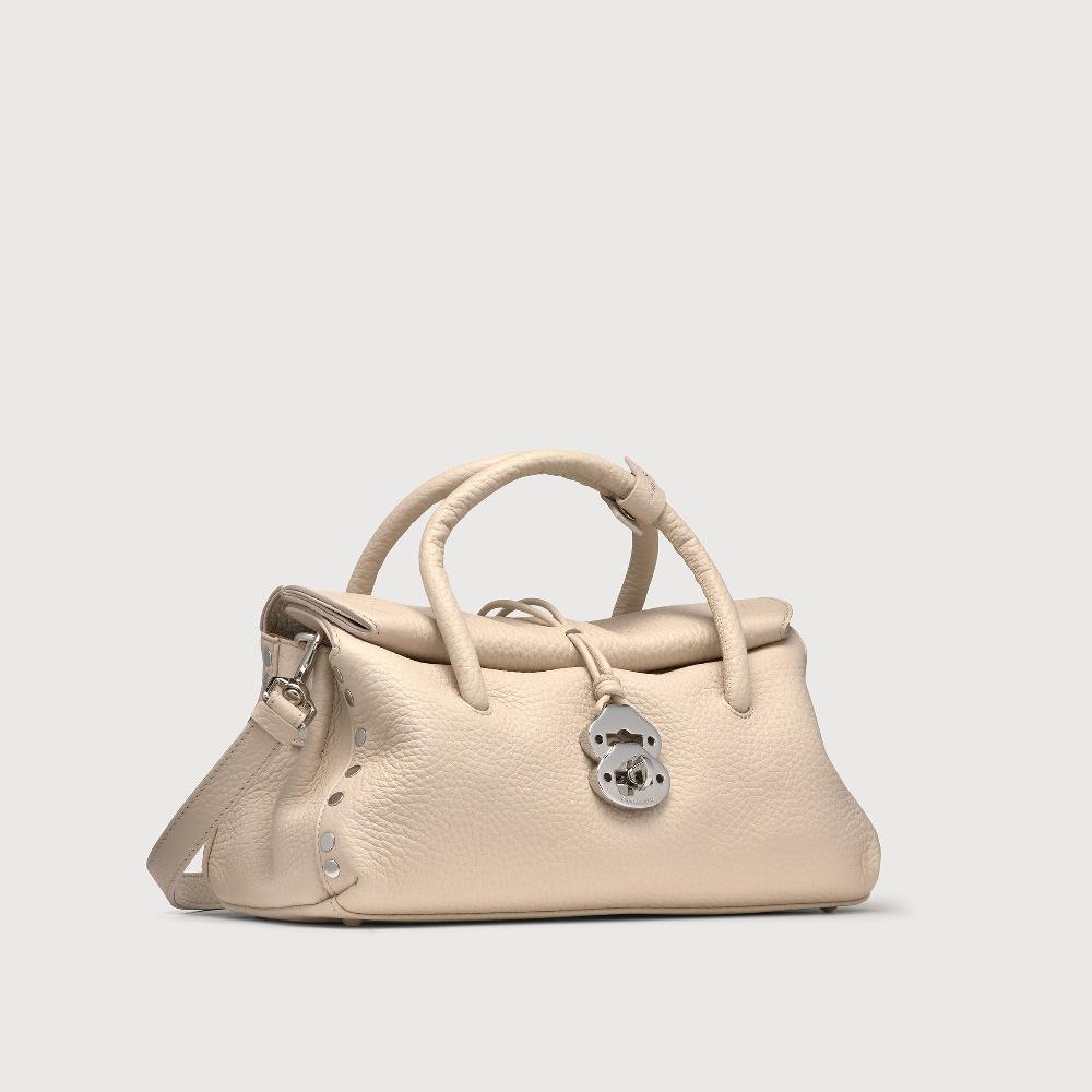 Zanellato BORSA DOTTA® SMALL IN PELLE MARTELLATA WHITE ALABASTRO | Zanellato Sottocosto