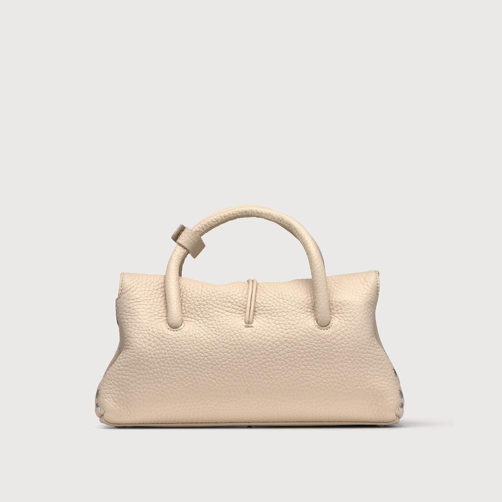Zanellato BORSA DOTTA® SMALL IN PELLE MARTELLATA WHITE ALABASTRO | Zanellato Sottocosto