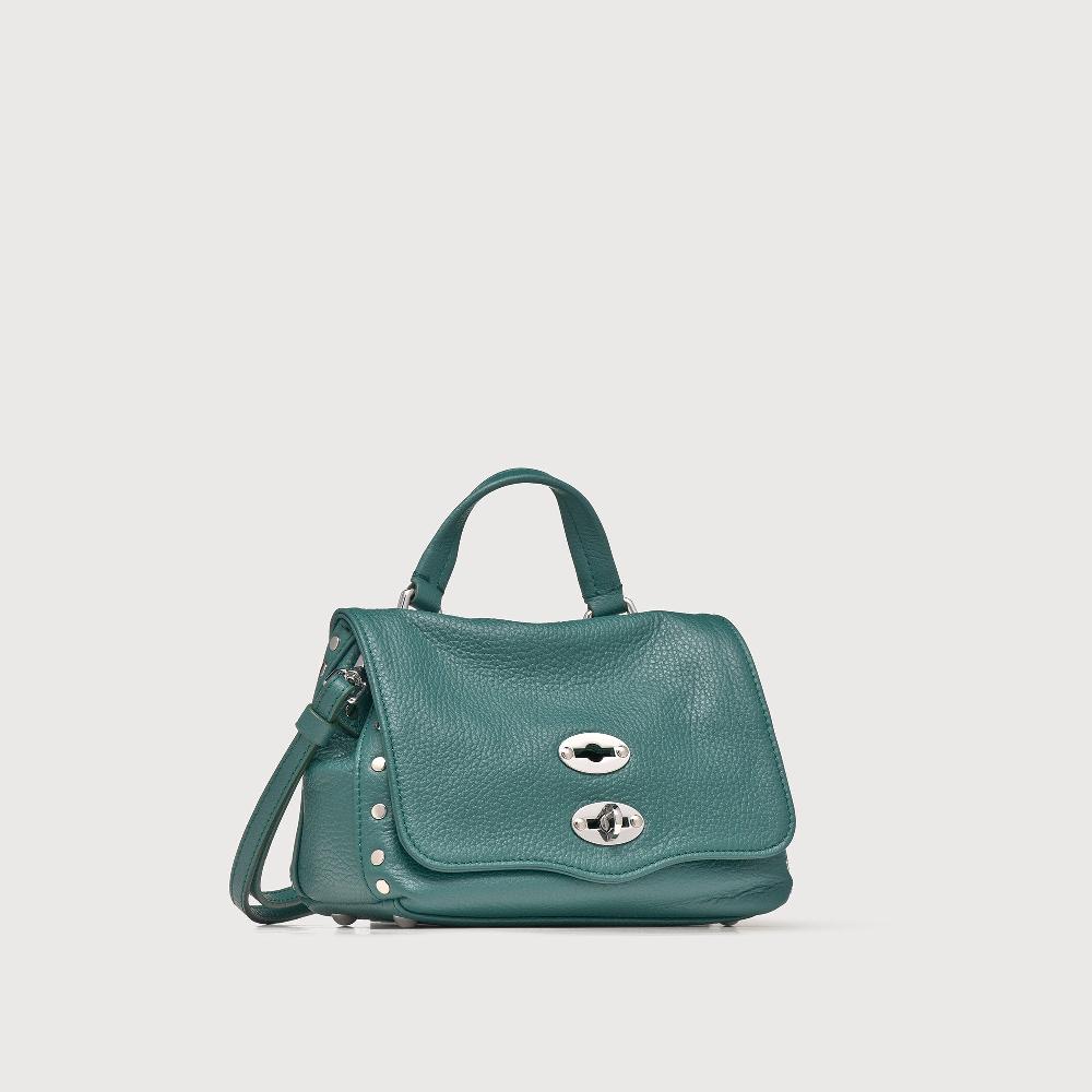 Zanellato BORSA POSTINA® BABY IN PELLE MARTELLATA GREEN ACCA | Zanellato Pezzi Unici