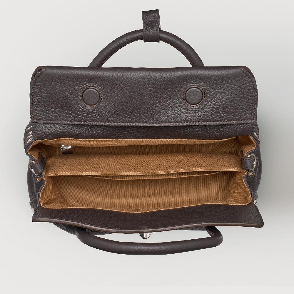 Zanellato BORSA DOTTA® SMALL IN PELLE MARTELLATA BROWN DOLCE AMARO | Zanellato Novità