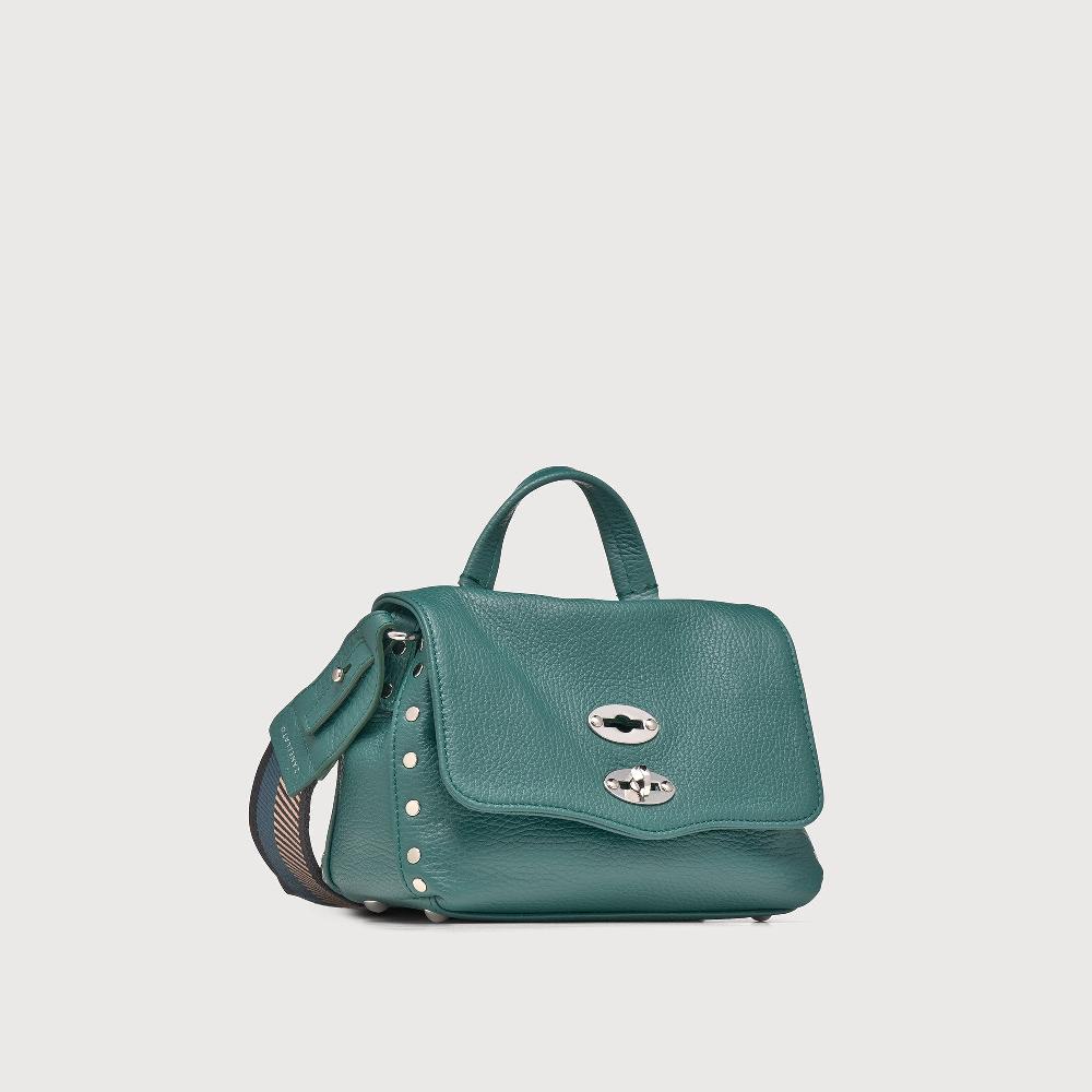 Zanellato BORSA POSTINA® BABY IN PELLE MARTELLATA GREEN ACCA | Zanellato Presa