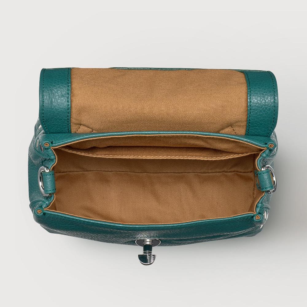 Zanellato BORSA POSTINA® BABY IN PELLE MARTELLATA GREEN ACCA | Zanellato Presa