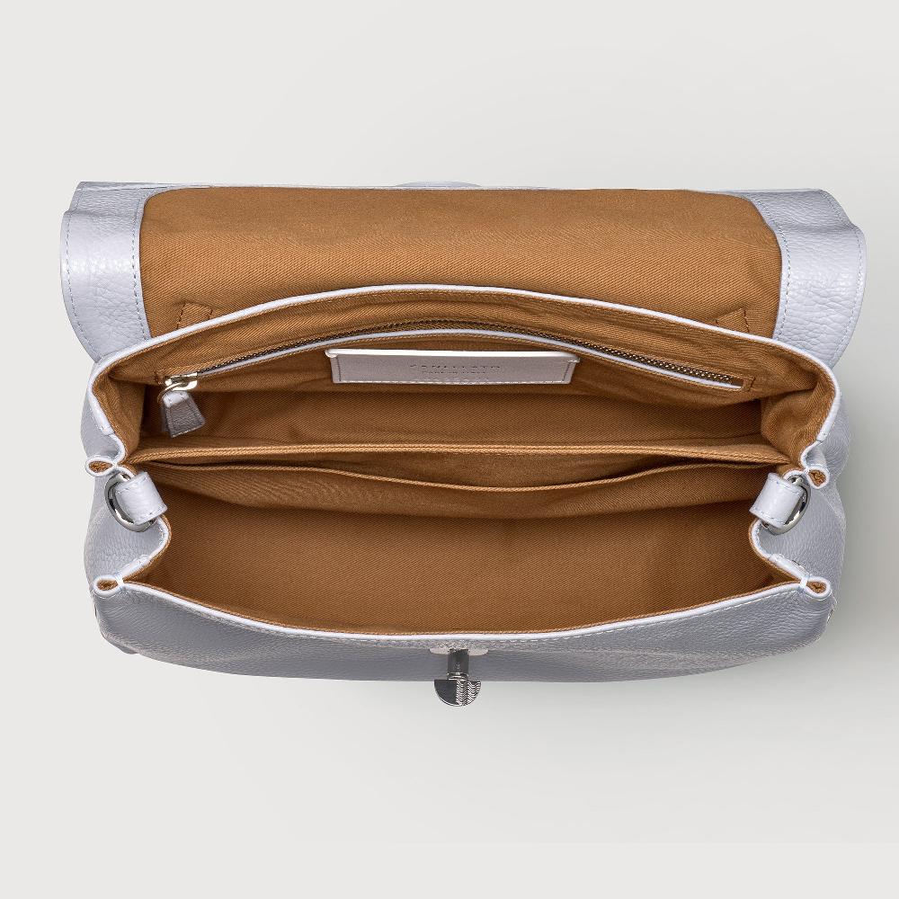 Zanellato BORSA POSTINA® SMALL IN PELLE MARTELLATA GREY CLOUD | Zanellato Promozione Limitata