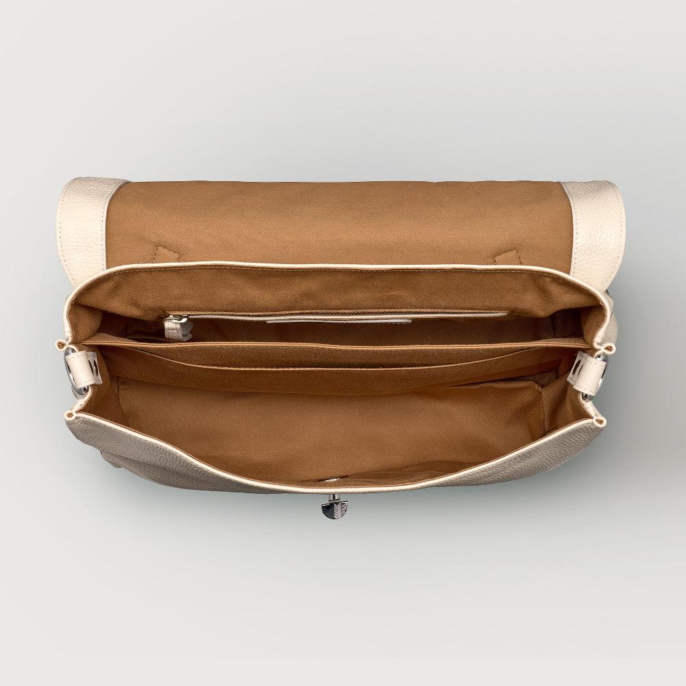 Zanellato BORSA POSTINA® MEDIUM IN PELLE MARTELLATA WHITE BIANCONE | Zanellato Saldi