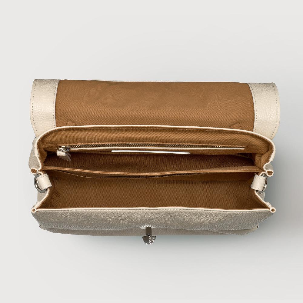 Zanellato BORSA POSTINA® SMALL IN PELLE MARTELLATA WHITE BIANCONE | Zanellato Offerte