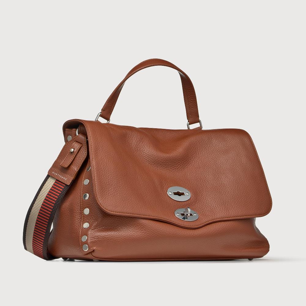 Zanellato BORSA POSTINA® MEDIUM IN PELLE MARTELLATA BROWN CANALETTO | Zanellato Vendita Calda