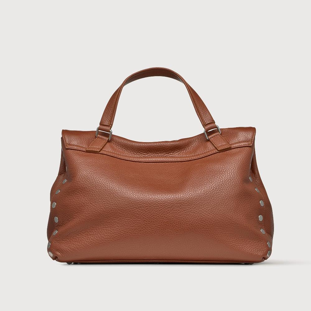 Zanellato BORSA POSTINA® MEDIUM IN PELLE MARTELLATA BROWN CANALETTO | Zanellato Vendita Calda