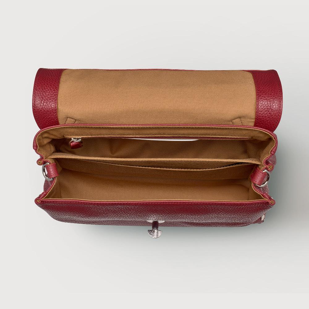Zanellato BORSA POSTINA® SMALL IN PELLE MARTELLATA RED OPERA | Zanellato Saldi Di Fabbrica