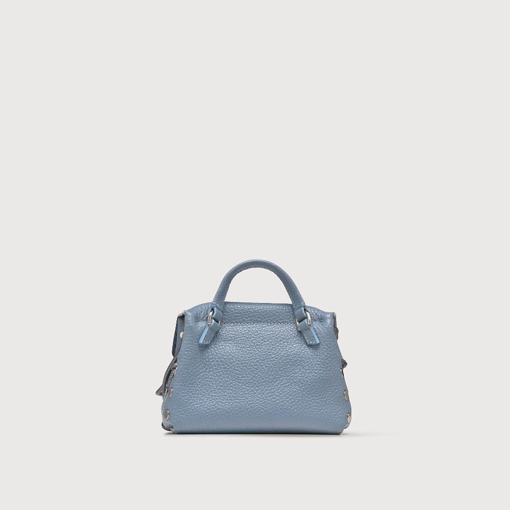 Zanellato BORSA POSTINA® SUPER BABY IN PELLE LAMINATA BLUE CARTA DA ZUCCHERO | Zanellato In Saldo