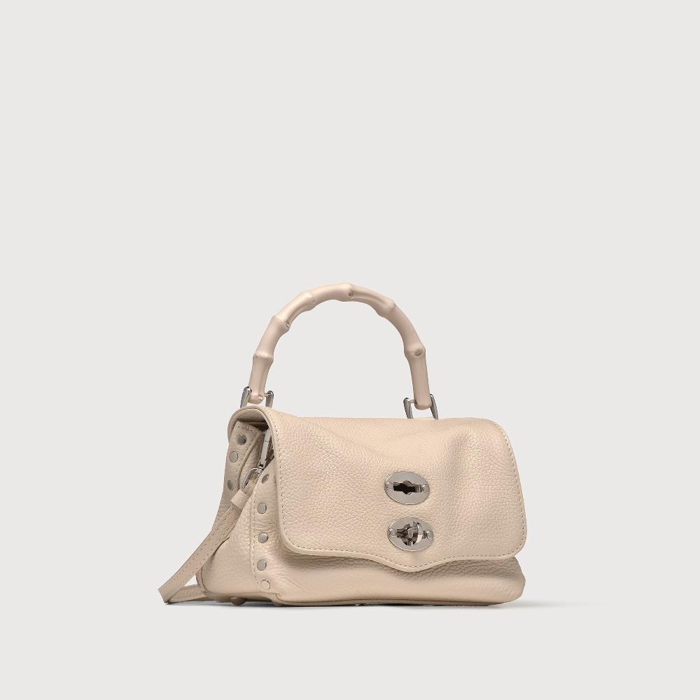 Zanellato BORSA POSTINA® BABY IN PELLE MARTELLATA WHITE BIANCONE | Zanellato Moda