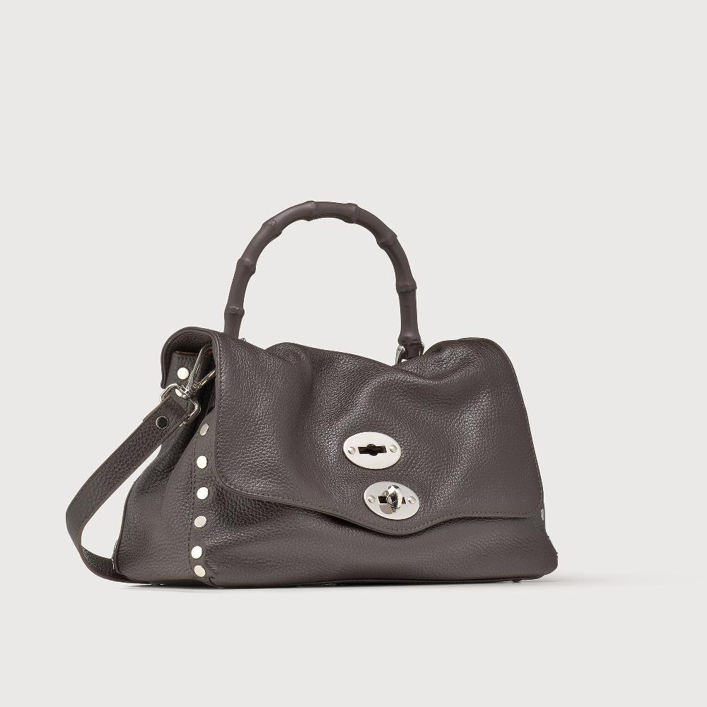 Zanellato BORSA POSTINA® SMALL IN PELLE MARTELLATA BROWN MOCACCINO | Zanellato Italy
