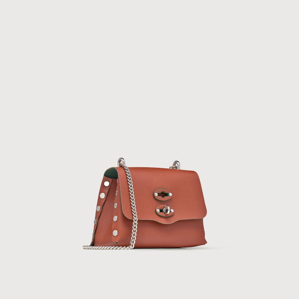 Zanellato BORSA POSTINA® SUPER BABY IN PELLE RIGENERATA BROWN COCCIO | Zanellato Nuovo