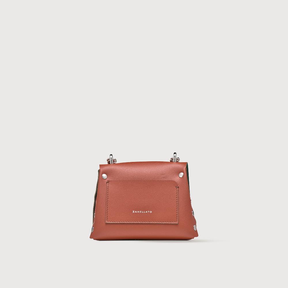Zanellato BORSA POSTINA® SUPER BABY IN PELLE RIGENERATA BROWN COCCIO | Zanellato Nuovo