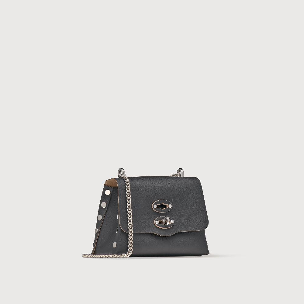 Zanellato BORSA POSTINA® SUPER BABY IN PELLE RIGENERATA BLACK NERO | Zanellato Vendita