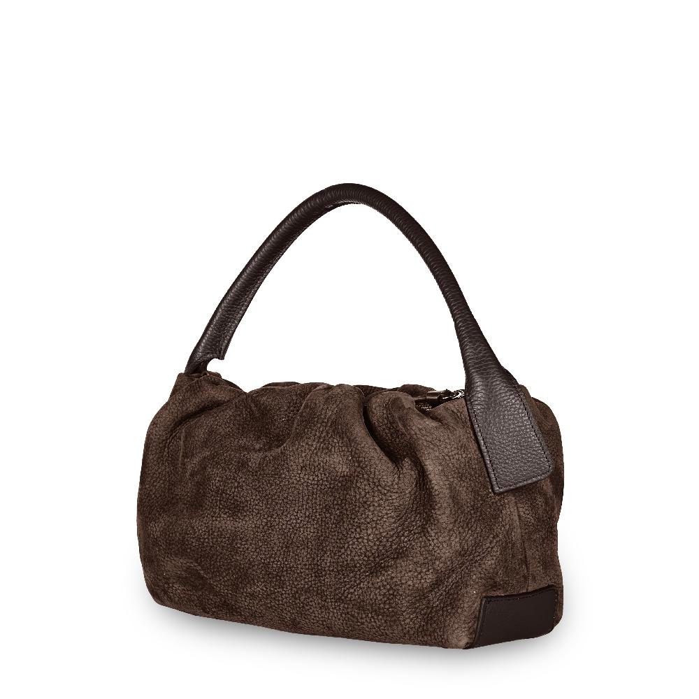 Zanellato BORSA TULIPA UNICA IN PELLE NABUK BROWN FONDENTE | Zanellato Novità