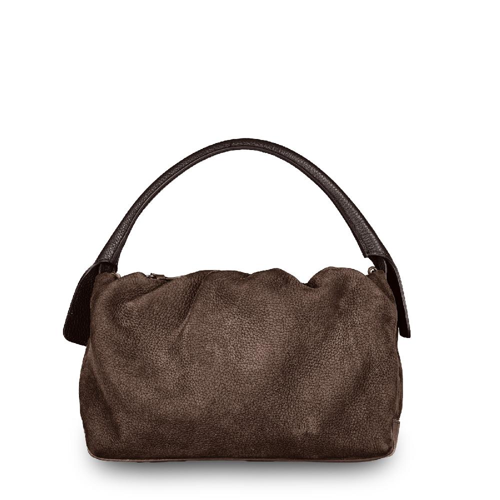 Zanellato BORSA TULIPA UNICA IN PELLE NABUK BROWN FONDENTE | Zanellato Novità