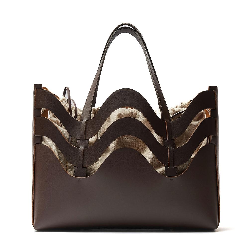 Zanellato BORSA DUNE MEDIUM IN PELLE RIGENERATA BROWN WENGHE | Zanellato Online