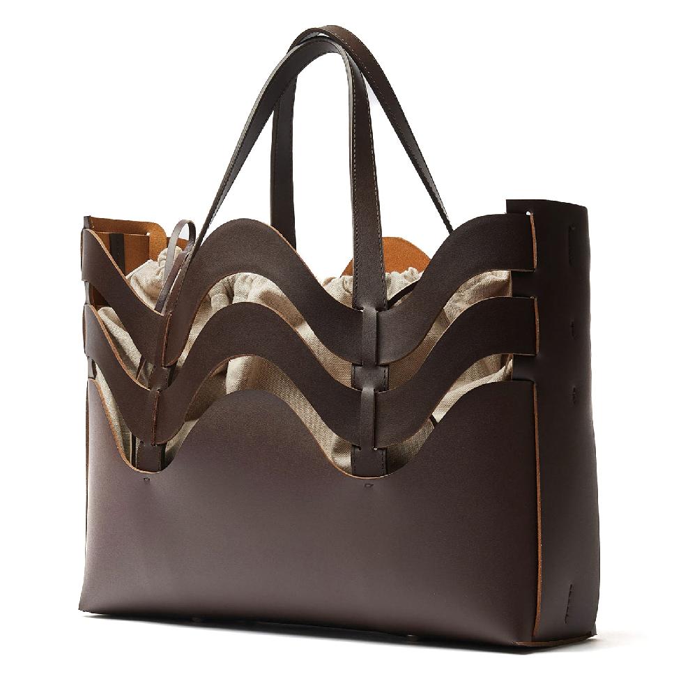 Zanellato BORSA DUNE MEDIUM IN PELLE RIGENERATA BROWN WENGHE | Zanellato Online