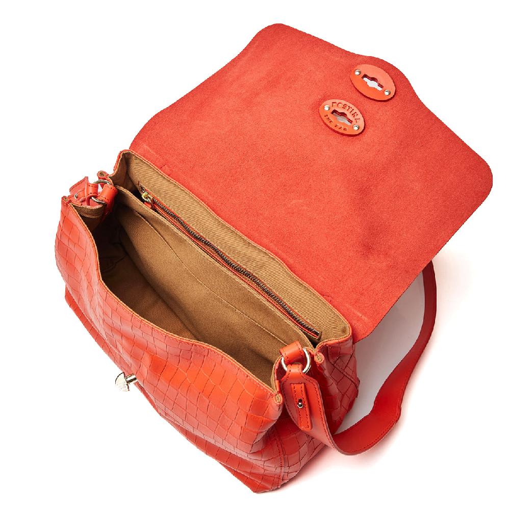Zanellato BORSA POSTINA® SMALL IN PELLE STAMPATA RED MEDUSA | Zanellato In Vendita