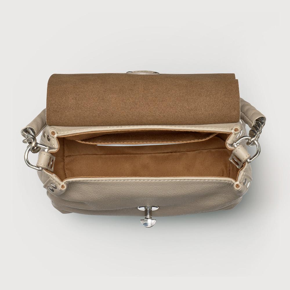 Zanellato BORSA POSTINA® BABY IN PELLE LISCIA GREY SASSONE | Zanellato Moda