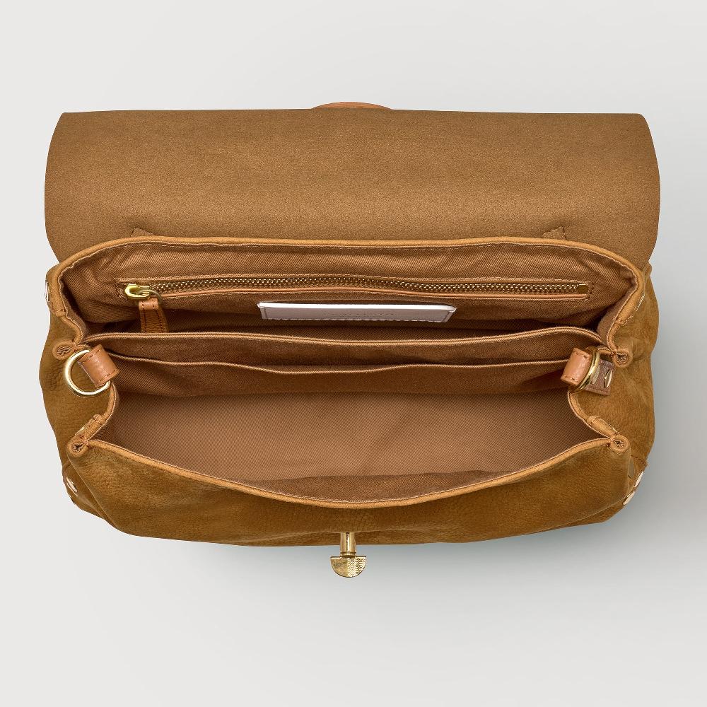 Zanellato BORSA POSTINA® SMALL IN PELLE NABUK BROWN BRANDY | Zanellato 2025