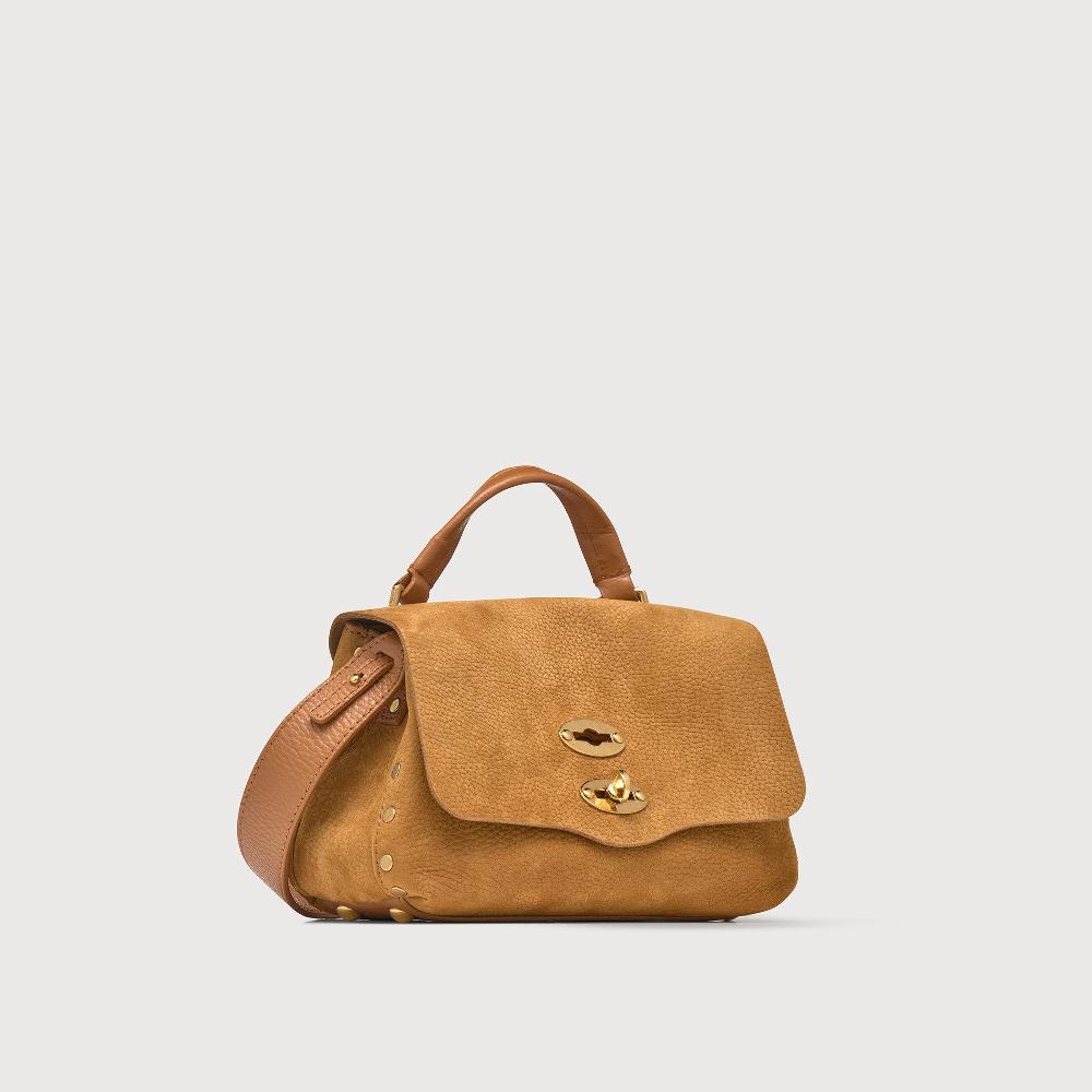 Zanellato BORSA POSTINA® BABY IN PELLE NABUK BROWN BRANDY | Zanellato In Linea