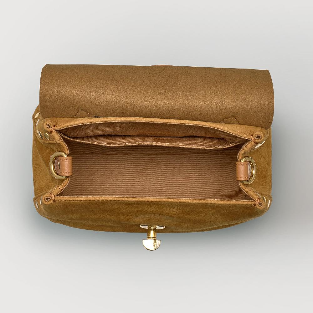 Zanellato BORSA POSTINA® BABY IN PELLE NABUK BROWN BRANDY | Zanellato In Linea