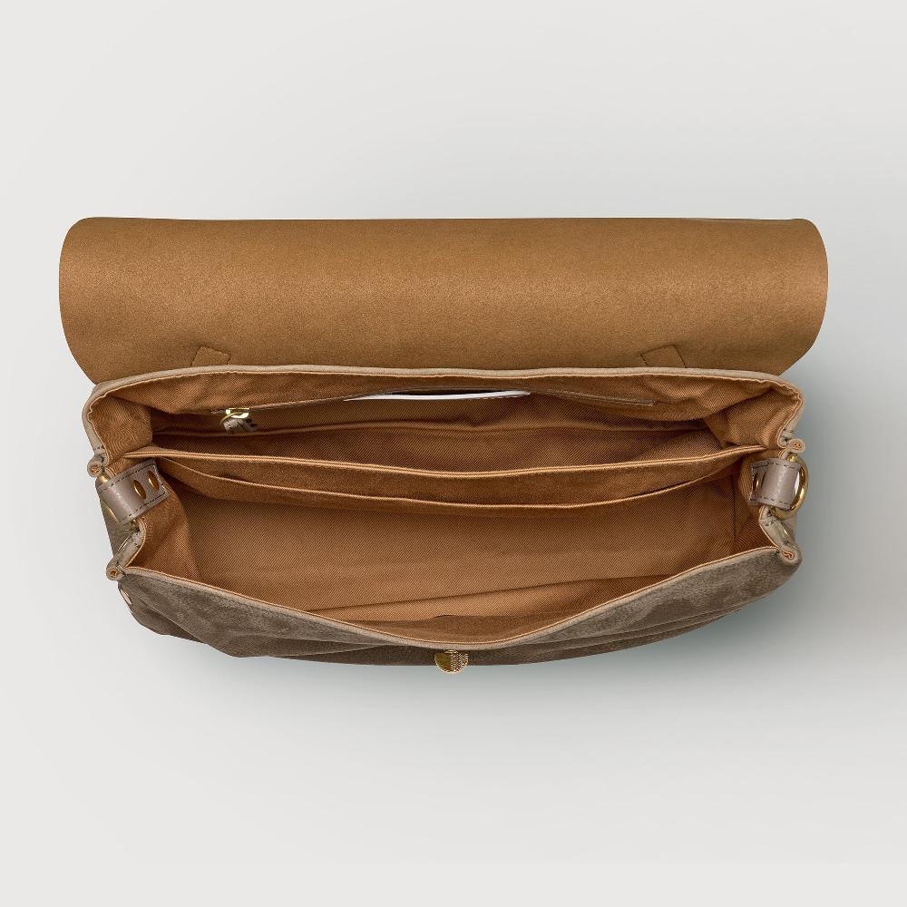 Zanellato BORSA POSTINA® MEDIUM IN PELLE NABUK GREY VOLTOLINA | Zanellato Nuovo