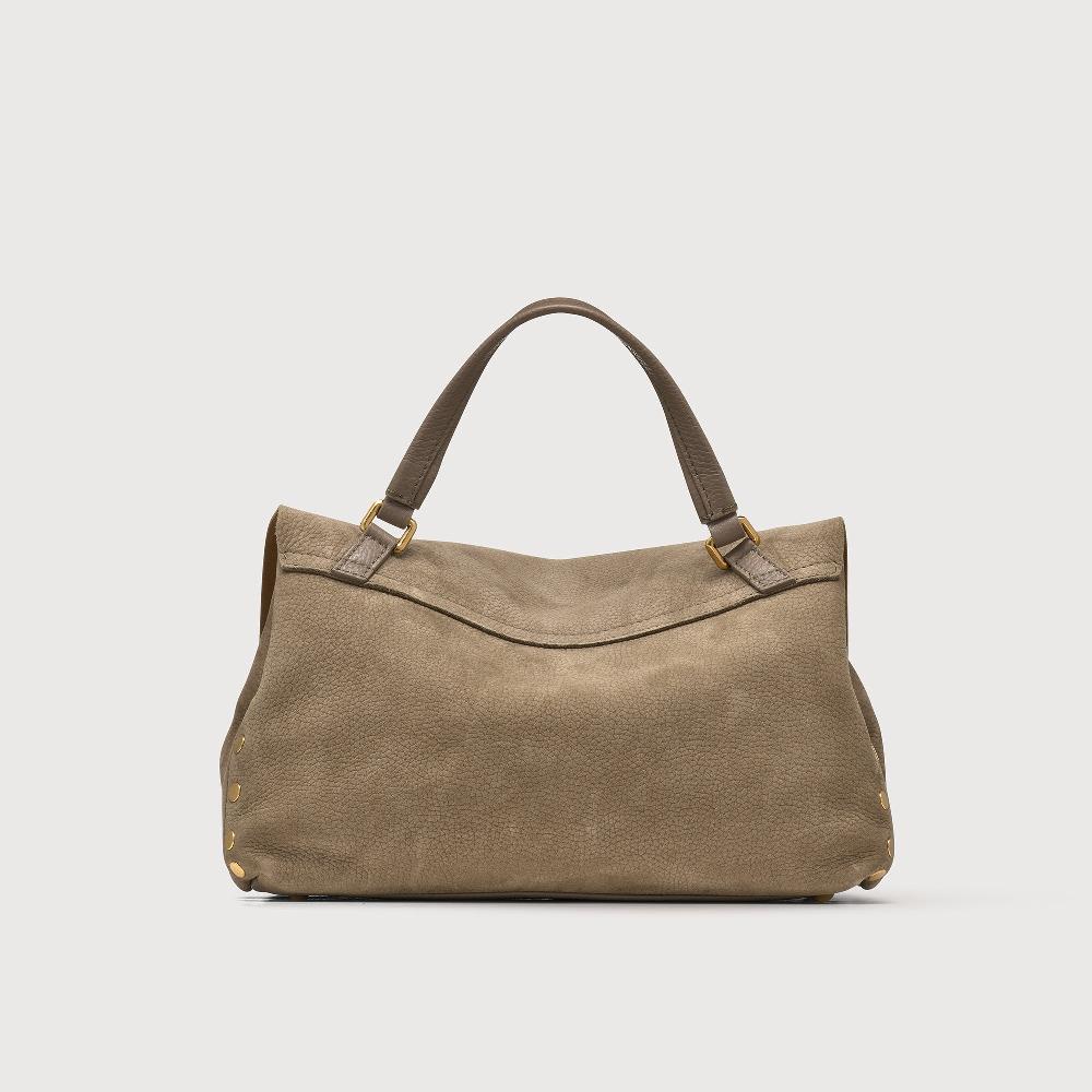 Zanellato BORSA POSTINA® SMALL IN PELLE NABUK GREY VOLTOLINA | Zanellato Qualità