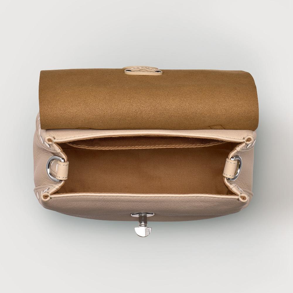 Zanellato BORSA POSTINA® BABY IN PELLE LISCIA BEIGE BLOOM | Zanellato Consegna Veloce