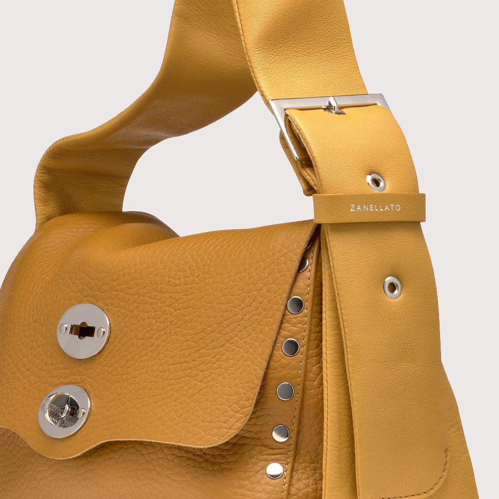 Zanellato BORSA POSTINA® SMALL IN PELLE MARTELLATA YELLOW GIALLONE | Zanellato Fino Al -60%