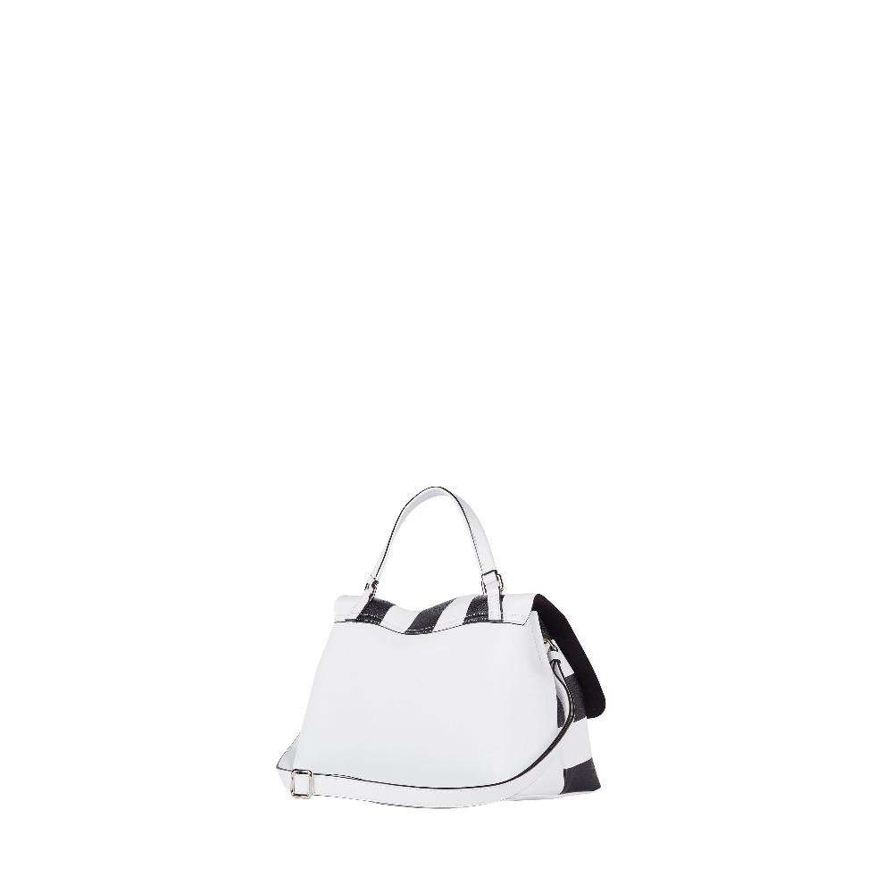 Zanellato BORSA POSTINA® SMALL IN PELLE MARTELLATA WHITE FORTE DEI MARMI | Zanellato Presa