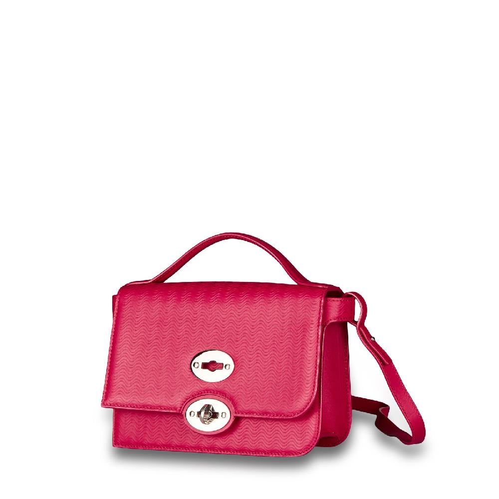 Zanellato BORSA ELLA UNICA IN PELLE STAMPATA ROSE FUCSIA | Zanellato Online
