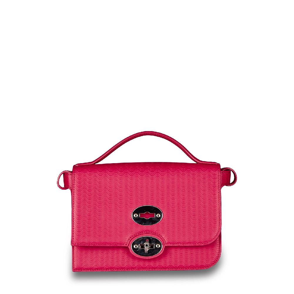Zanellato BORSA ELLA UNICA IN PELLE STAMPATA ROSE FUCSIA | Zanellato Online