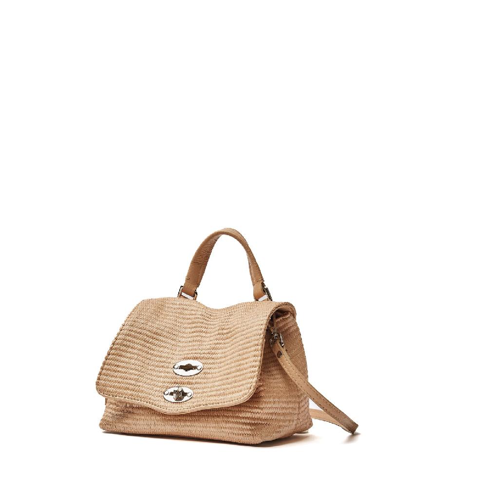Zanellato BORSA POSTINA® BABY IN TESSUTO PAGLIA BEIGE AGAR AGAR | Zanellato I Più Venduti