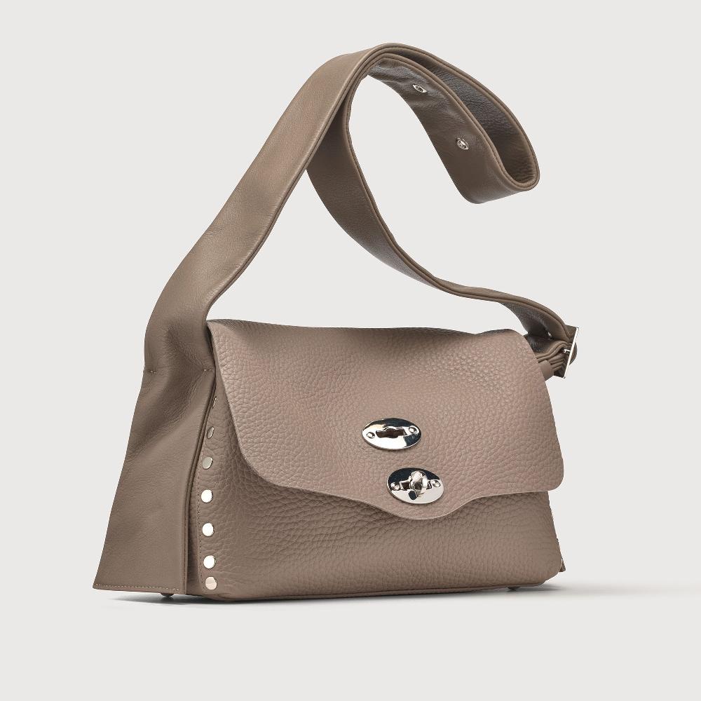 Zanellato BORSA POSTINA® SMALL IN PELLE MARTELLATA GREY CENERINO | Zanellato In Saldo