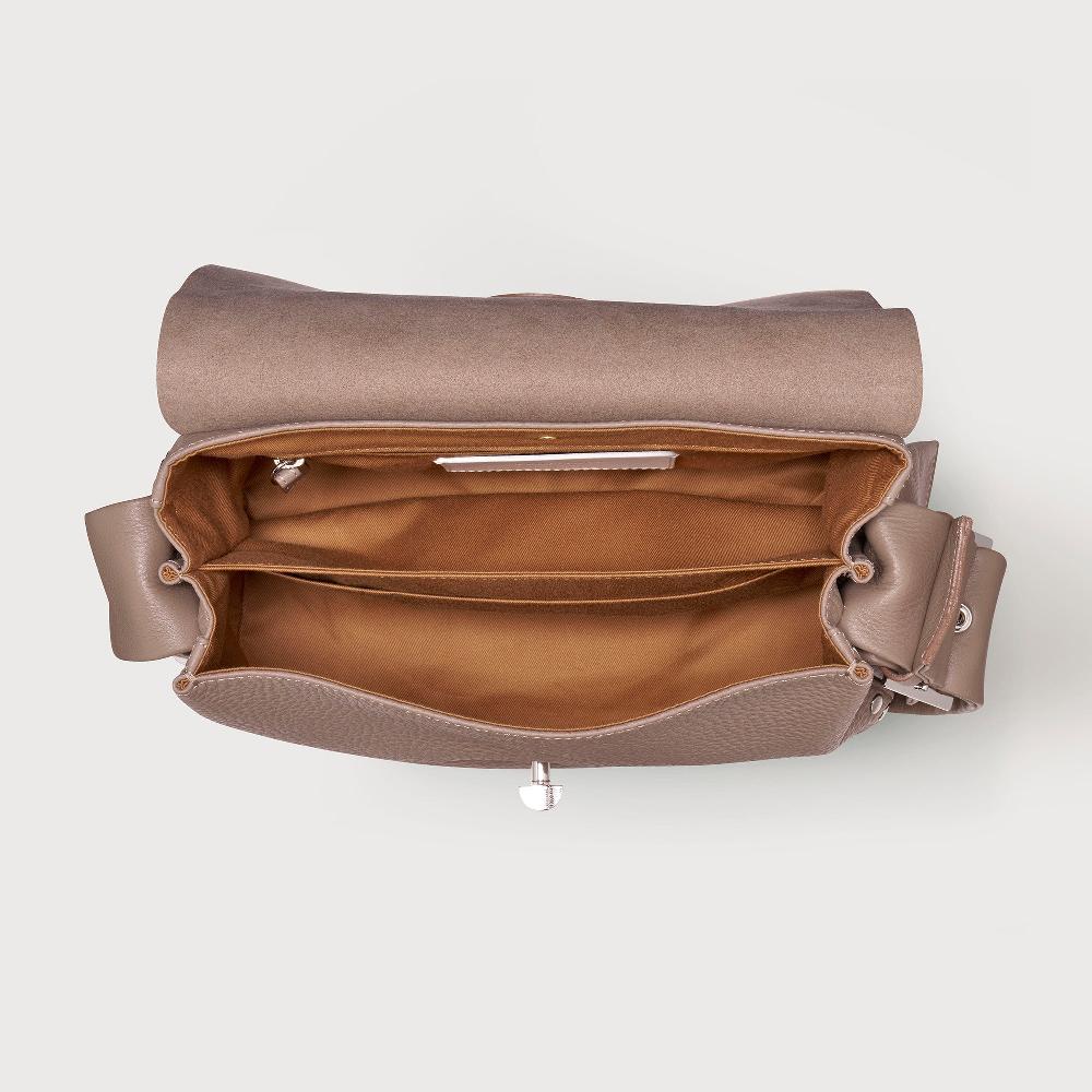 Zanellato BORSA POSTINA® SMALL IN PELLE MARTELLATA GREY CENERINO | Zanellato In Saldo