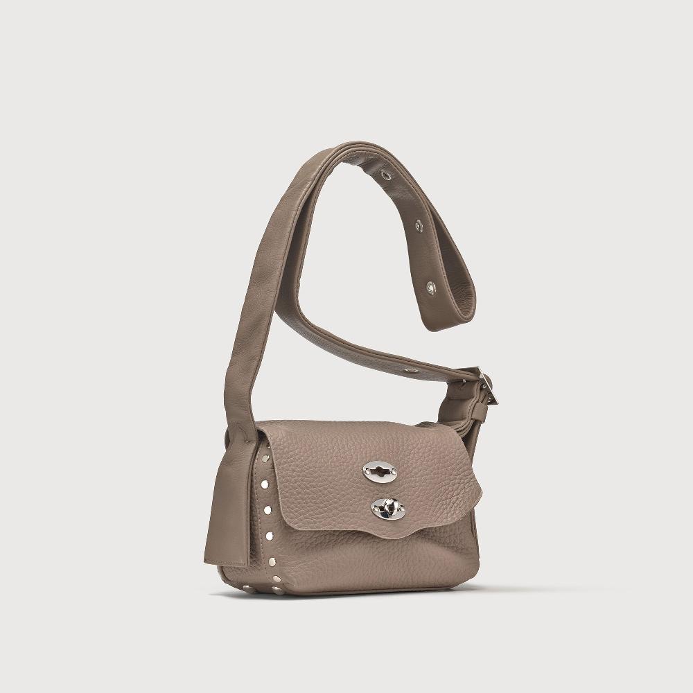 Zanellato BORSA POSTINA® BABY IN PELLE MARTELLATA GREY CENERINO | Zanellato Nuova