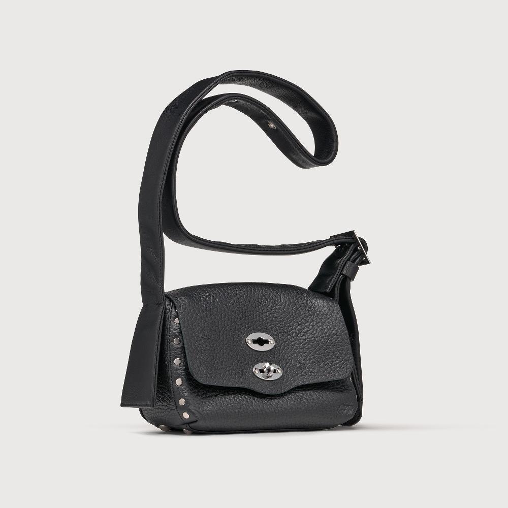 Zanellato BORSA POSTINA® BABY IN PELLE MARTELLATA BLACK NERO | Zanellato Moda