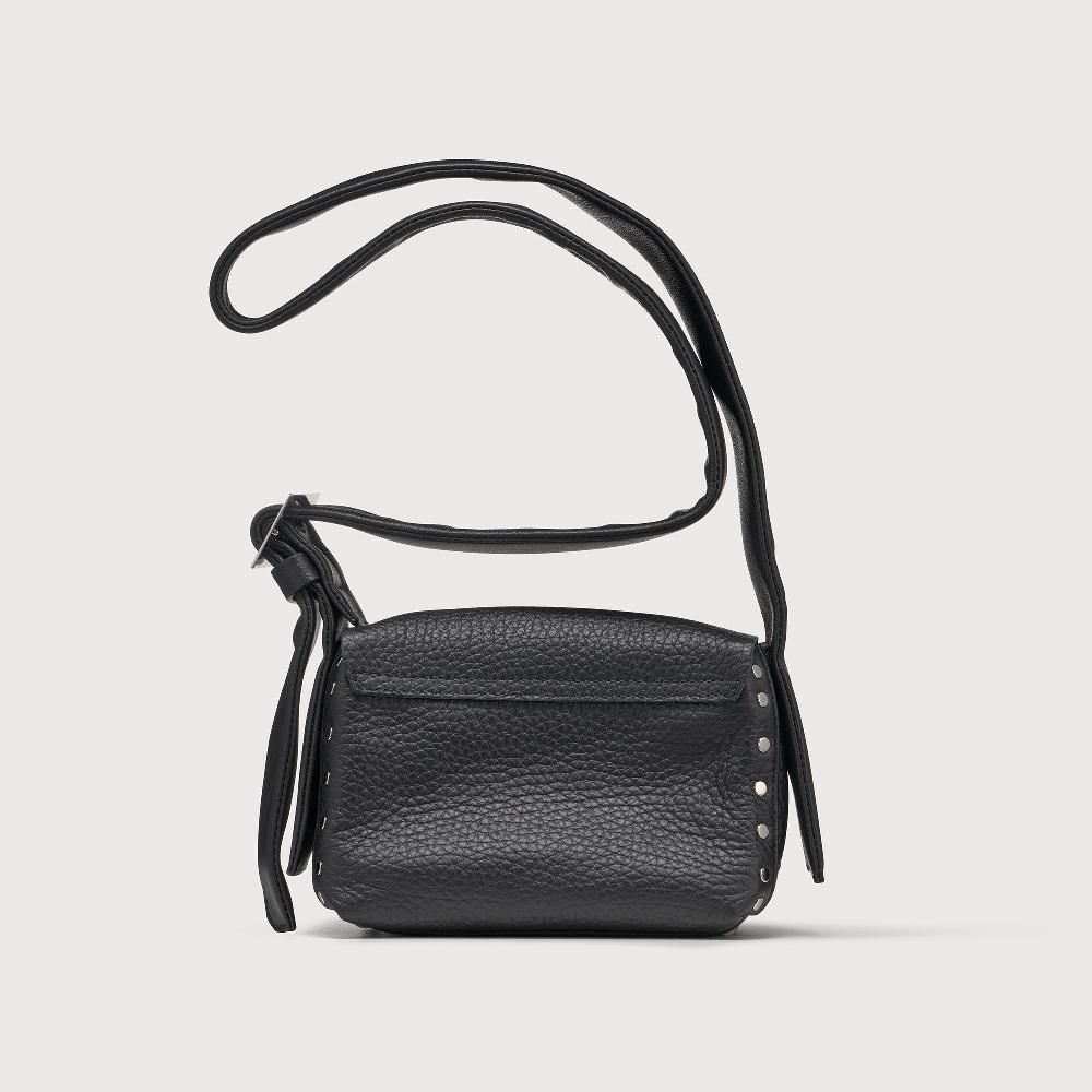 Zanellato BORSA POSTINA® BABY IN PELLE MARTELLATA BLACK NERO | Zanellato Moda