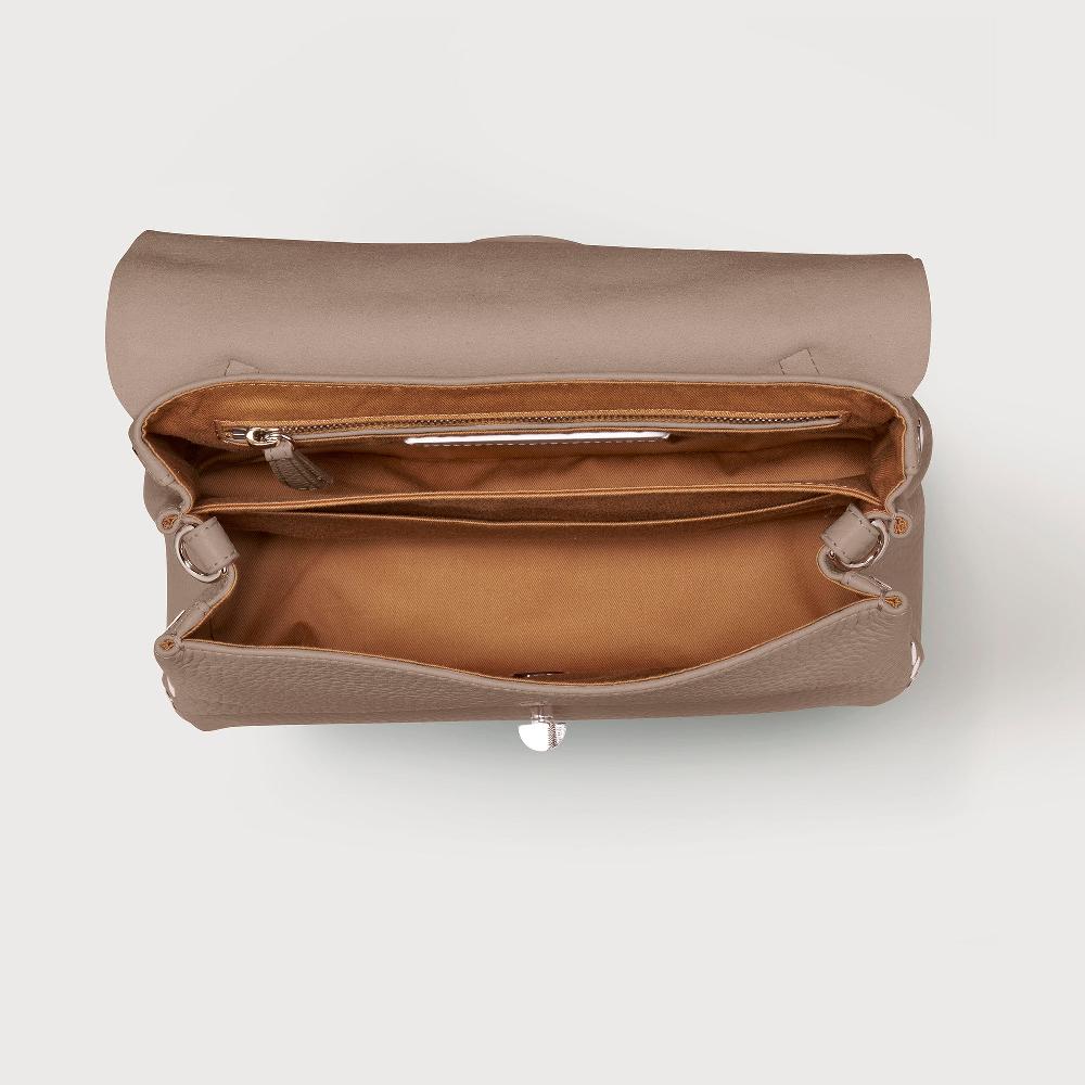 Zanellato BORSA POSTINA® SMALL IN PELLE MARTELLATA GREY CENERINO | Zanellato Qualità