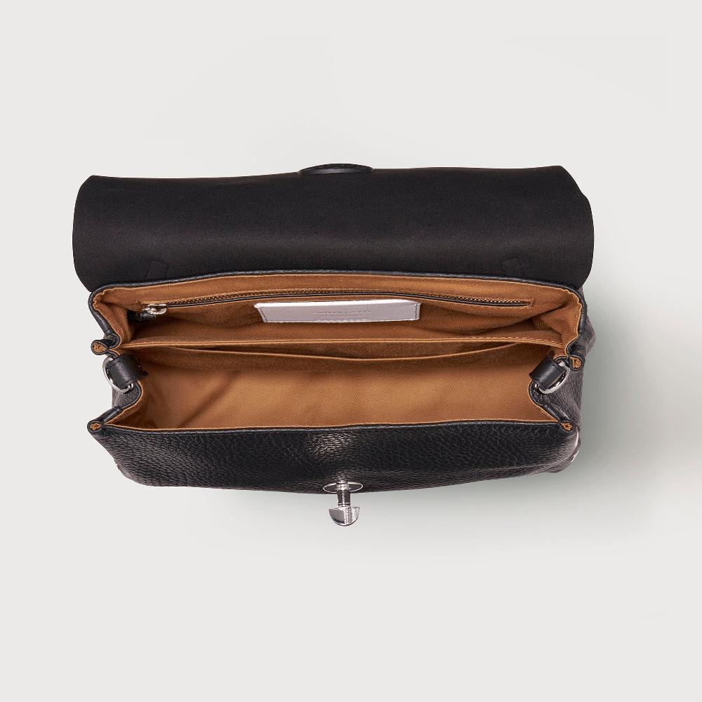 Zanellato BORSA POSTINA® SMALL IN PELLE MARTELLATA BLACK NERO | Zanellato 2025