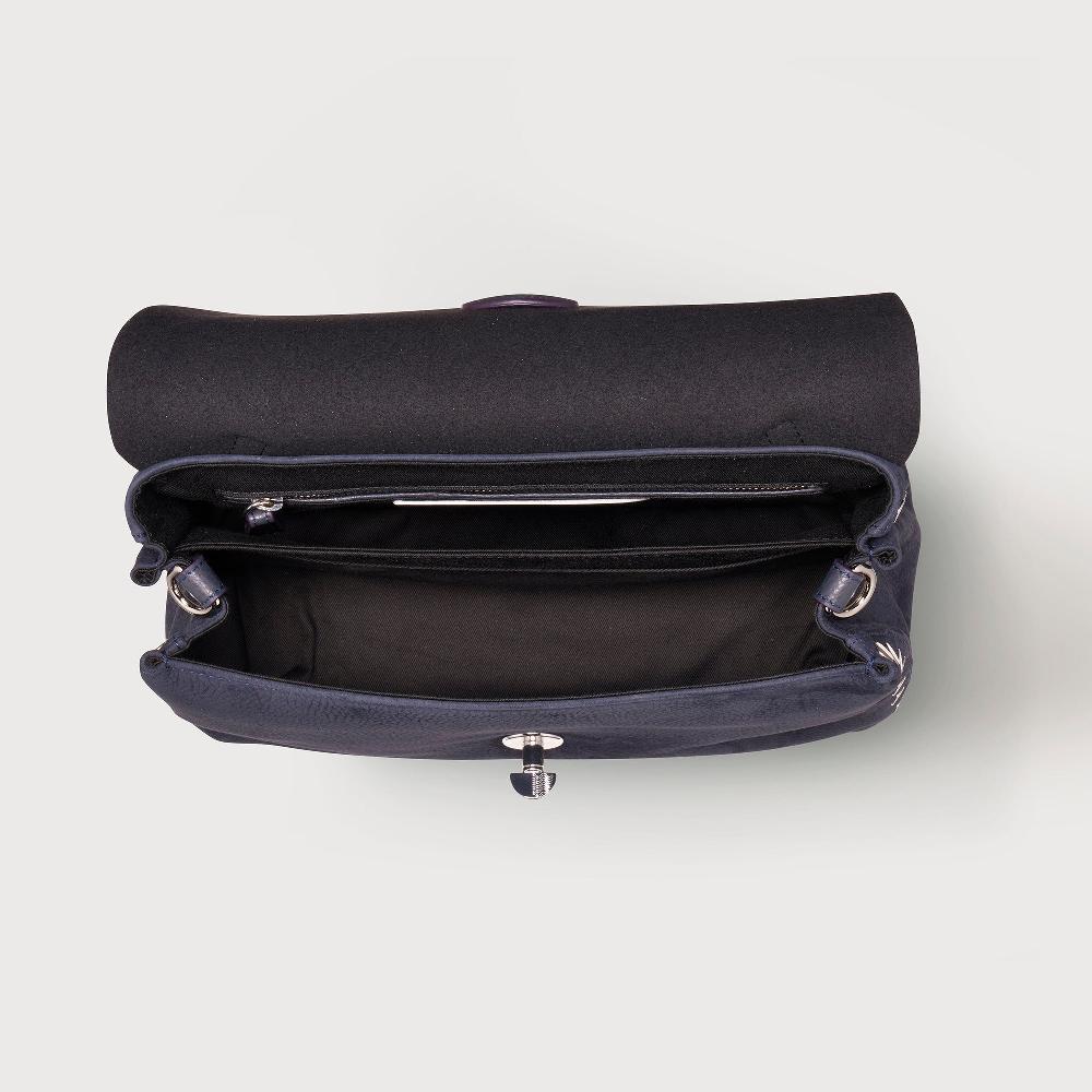 Zanellato BORSA POSTINA® SMALL IN PELLE NABUK BLUE NOTTE | Zanellato Vendita