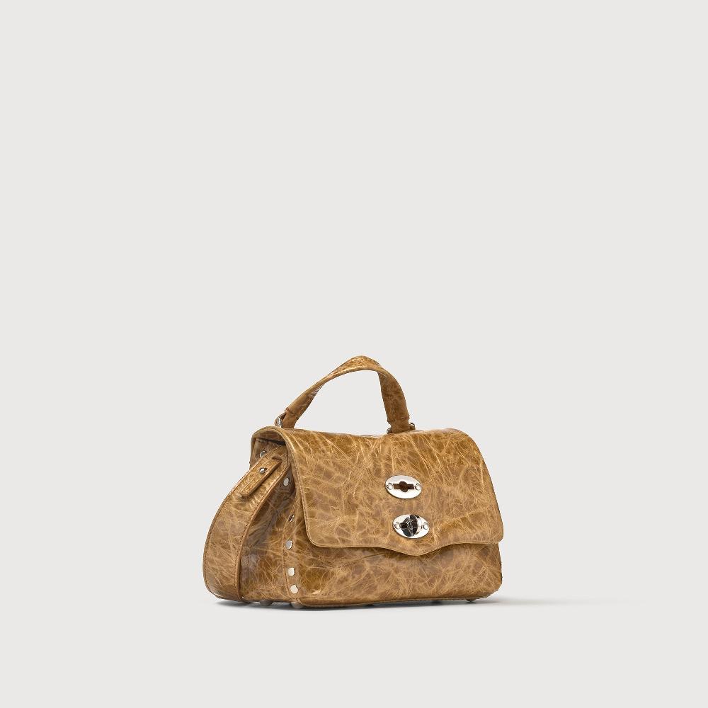 Zanellato BORSA POSTINA® BABY IN PELLE SPAZZOLATA BROWN CARPINESE | Zanellato Pezzi Unici
