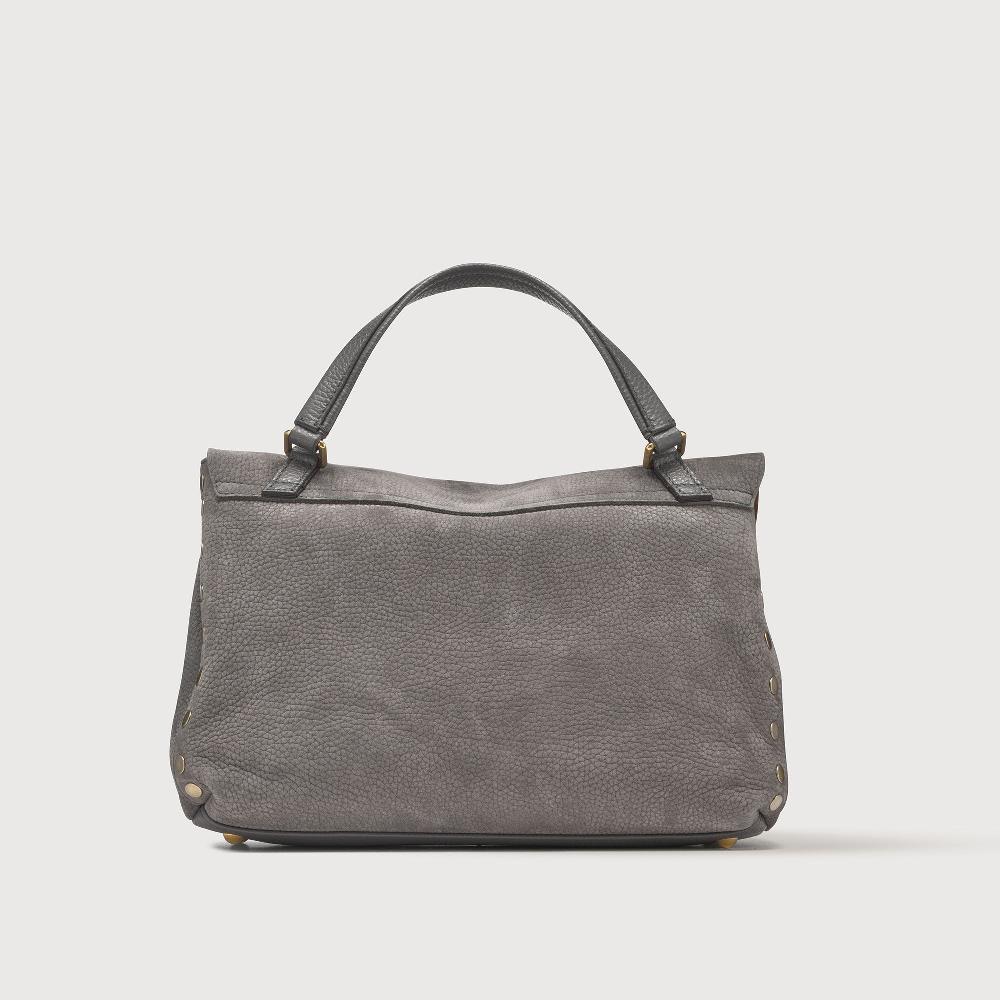 Zanellato BORSA POSTINA® SMALL IN PELLE MARTELLATA GREY FIAMMINGO | Zanellato Qualità Garantita