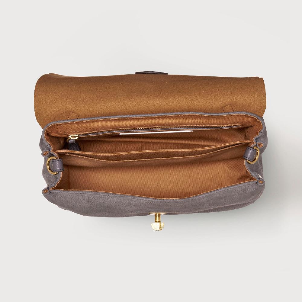 Zanellato BORSA POSTINA® SMALL IN PELLE MARTELLATA GREY FIAMMINGO | Zanellato Qualità Garantita
