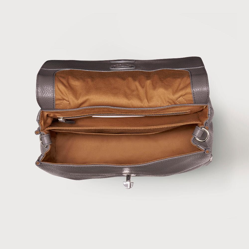 Zanellato BORSA POSTINA® SMALL IN PELLE MARTELLATA GREY MONTEBIANCO | Zanellato Acquista Ora