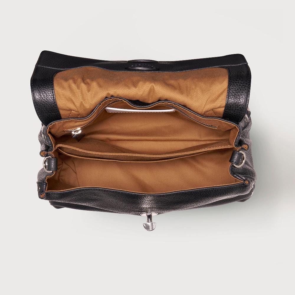 Zanellato BORSA POSTINA® SMALL IN PELLE MARTELLATA BLACK NERO | Zanellato Consegna Veloce