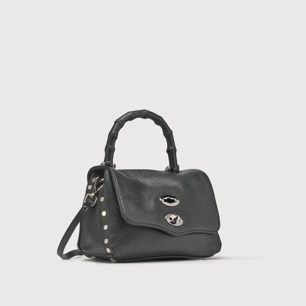 Zanellato BORSA POSTINA® BABY IN PELLE MARTELLATA BLACK NERO | Zanellato Promozione Limitata